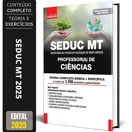 Apostila Seduc Mt 2025 - Professor (a) De Ciências