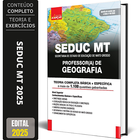 Apostila Seduc Mt 2025 - Professor (a) De Geografia
