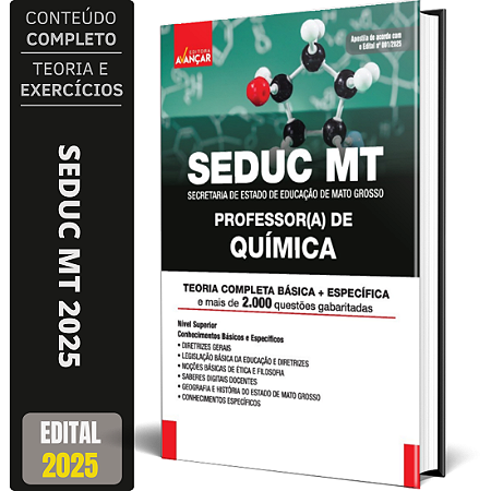 Apostila SEDUC MT 2025 - PROFESSOR (A) DE QUÍMICA