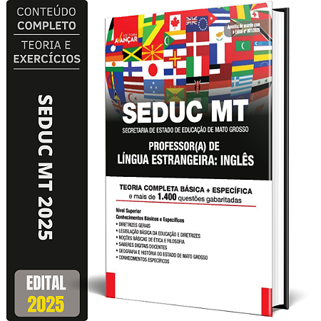 Apostila Seduc Mt 2025 - Professor (a) Língua Estrangeira Inglês