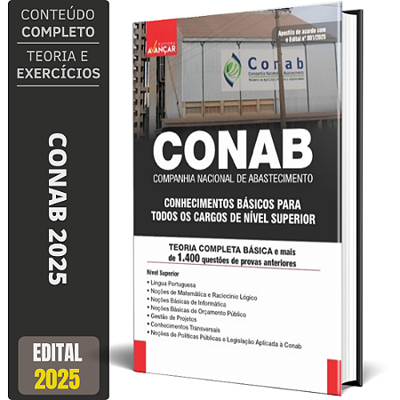 Apostila Conab 2025 - Conhecimentos Básicos Para Nível Superior