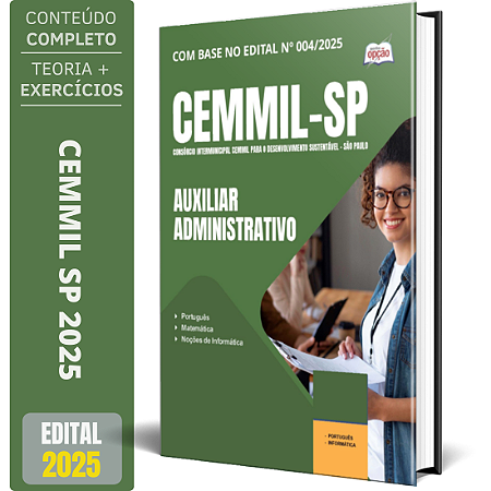 Apostila CEMMIL SP 2025 - Auxiliar Administrativo