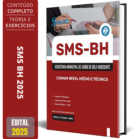 Apostila SMS BH 2025 - Comum Nível Médio e Técnico