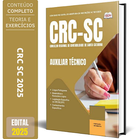 Apostila CRC SC 2025 - Auxiliar Técnico