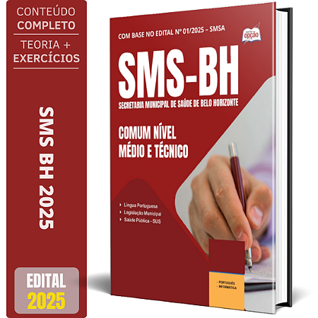 Apostila SMS BH 2025 - Comum Nível Médio e Técnico