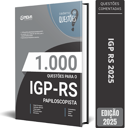 Livro de Questões Gabaritadas para o IGP RS 2025 - Papiloscopista
