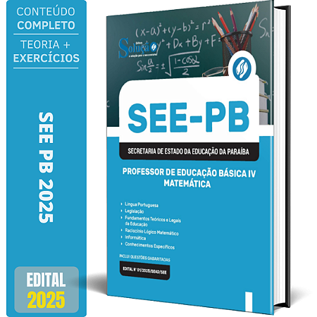 Apostila SEE PB 2025 - Professor de Educação Básica IV - Matemática