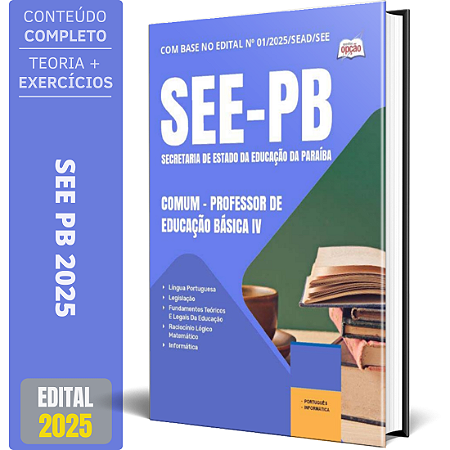 Apostila SEE PB 2025 -Comum - Professor de Educação Básica IV