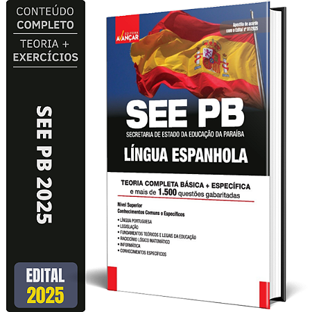 Apostila Concurso See Pb 2025 - Professor Língua Espanhola