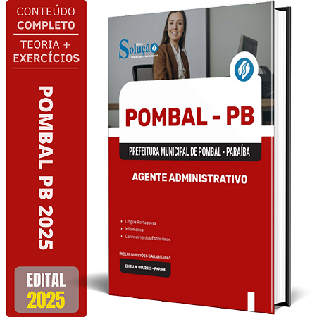 Apostila Prefeitura de Pombal PB 2025 - Agente Administrativo