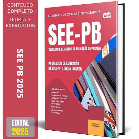 Apostila Concurso SEE PB 2025 - Professor de Educação Básica IV - Língua Inglesa