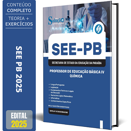 Apostila Concurso SEE PB 2025 - Professor de Educação Básica IV - Química