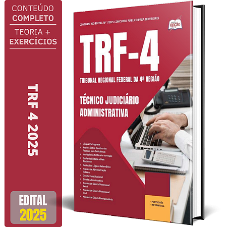 Apostila TRF 4 2025 - Técnico Judiciário - Administrativa