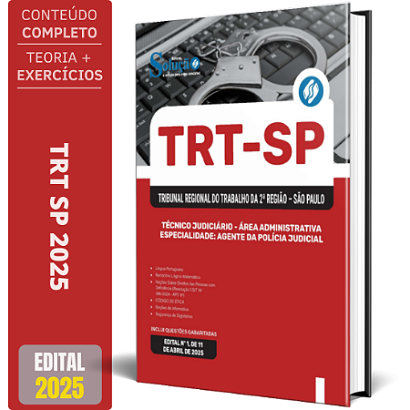 Apostila TRT SP 2ª Região 2025 - Agente da Polícia Judicial