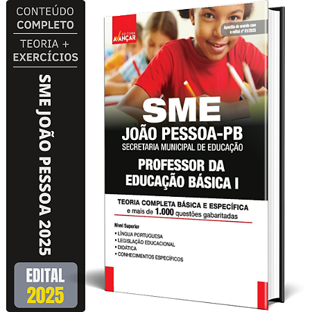 Apostila Sme João Pessoa Pb 2025 - Professor Da Educação Básica I