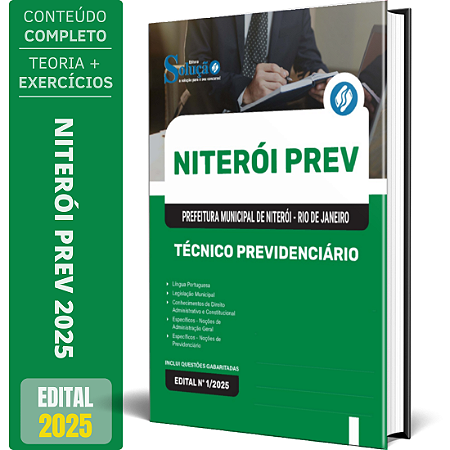Apostila Niterói Prev RJ 2025 - Técnico Previdenciário