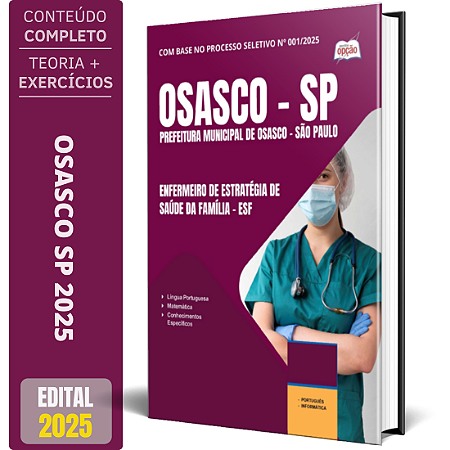 Apostila Prefeitura de Osasco SP 2025 - Enfermeiro de Estratégia de Saúde da Família - ESF