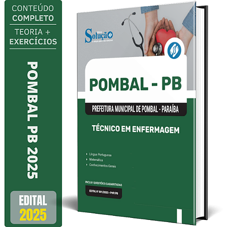 Apostila Prefeitura de Pombal PB 2025 - Técnico em Enfermagem