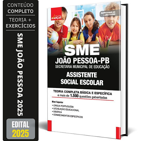Apostila Sme João Pessoa Pb 2025 - Assistente Social Escolar