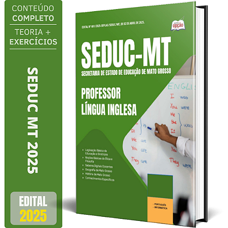 Apostila SEDUC MT 2025 - Professor - Língua Inglesa