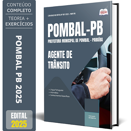 Apostila Prefeitura de Pombal PB 2025 - Agente de Trânsito