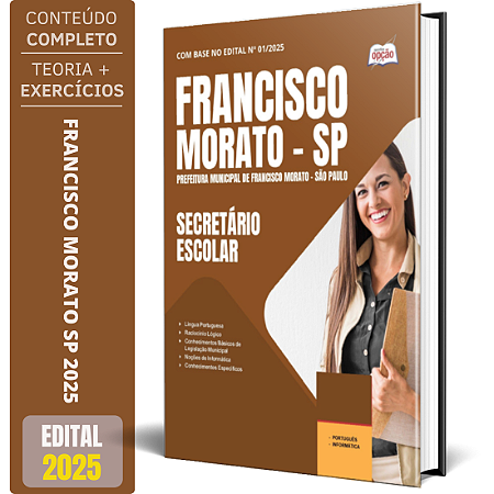 Apostila Prefeitura de Francisco Morato SP 2025 - Secretário Escolar
