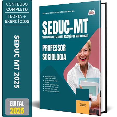 Apostila SEDUC MT 2025 - Professor - Sociologia