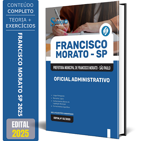 Apostila Prefeitura de Francisco Morato SP 2025 - Oficial Administrativo