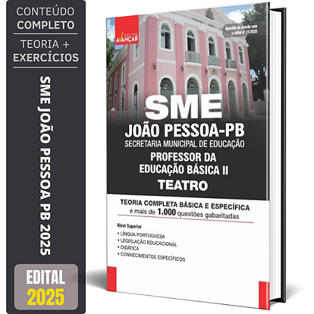 Apostila Concurso Sme João Pessoa Pb 2025 - Professor 2 - Teatro