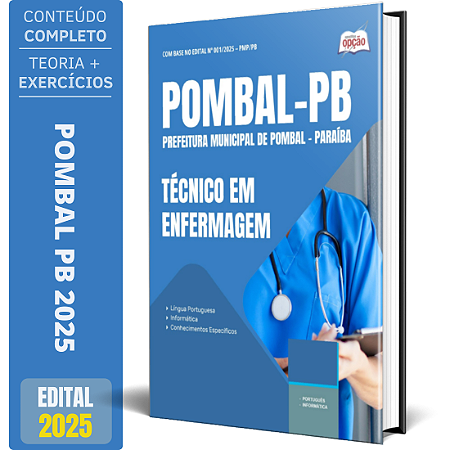 Apostila Prefeitura de Pombal PB 2025 - Técnico em Enfermagem