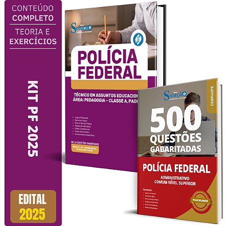 Kit Apostila Polícia Federal 2025 - Pedagogia  + Testes