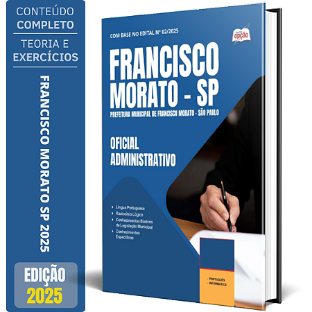 Apostila Prefeitura de Francisco Morato SP 2025 - Oficial Administrativo