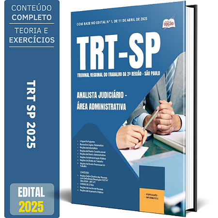 Apostila TRT SP 2025 - Analista Judiciário - Área Administrativa