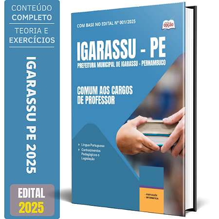 Apostila Prefeitura de Igarassu PE 2025 - Comum aos Cargos de Professor