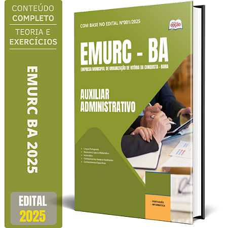 Apostila EMURC 2025 - Auxiliar Administrativo