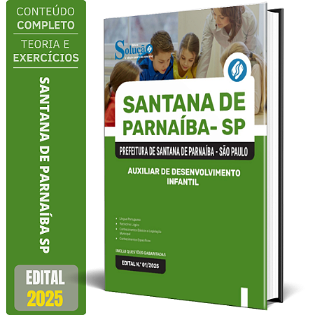 Apostila Prefeitura de Santana de Parnaíba SP 2025 - Auxiliar de Desenvolvimento Infantil