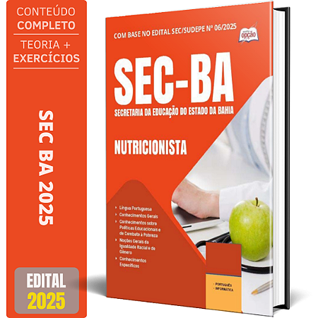 Apostila SEC BA 2025 - Nutricionista