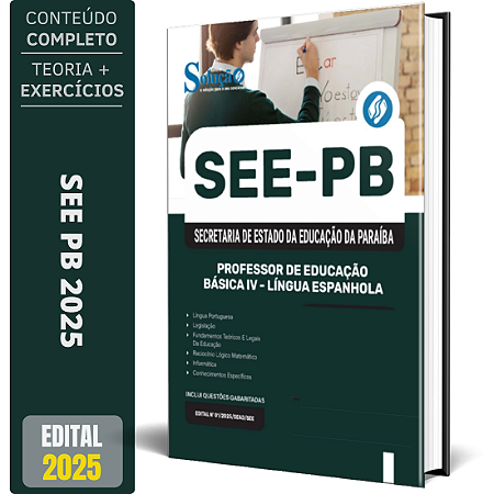 Apostila SEE PB 2025 - Professor de Educação Básica IV - Língua Espanhola