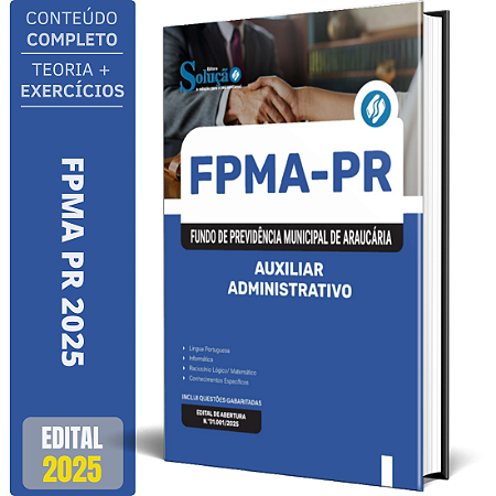 Apostila FPMA PR 2025 - Auxiliar Administrativo