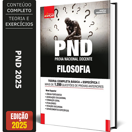 Apostila PND 2025 - Professor de Filosofia - Prova Nacional Docente