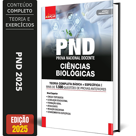 Apostila PND 2025 - Professor de Ciências Biológicas - Prova Nacional Docente