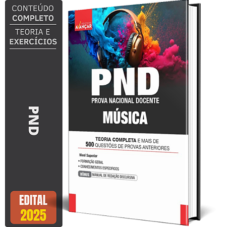 Apostila Concurso PND 2025 - Professor de Música - Prova Nacional Docente