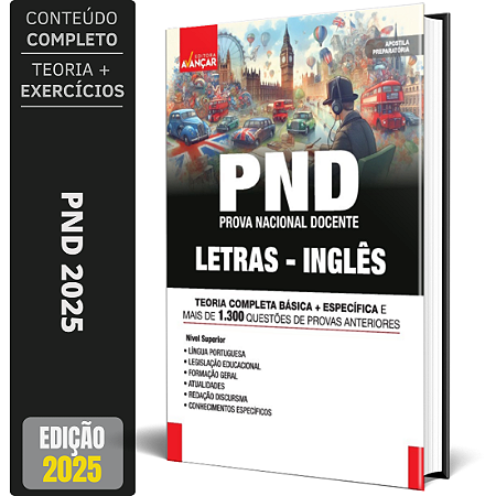Apostila Concurso PND 2025 - Professor de Inglês - Prova Nacional Docente