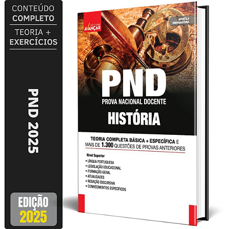 Apostila PND 2025 - Professor de História - Prova Nacional Docente