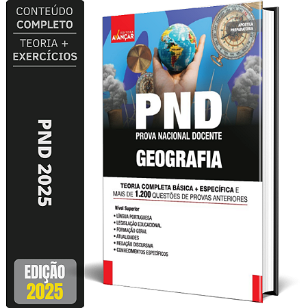 Apostila PND 2025 - Professor de Geografia - Prova Nacional Docente