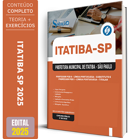 Apostila Prefeitura Itatiba SP 2025 - Professor PEB II - Língua Portuguesa