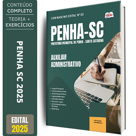 Apostila Prefeitura de Penha SC 2025 - Auxiliar Administrativo