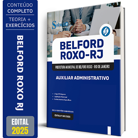 Apostila Prefeitura de Belford Roxo RJ 2025 - Auxiliar Administrativo