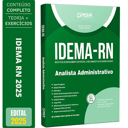 Apostila IDEMA RN 2025 - Analista Administrativo