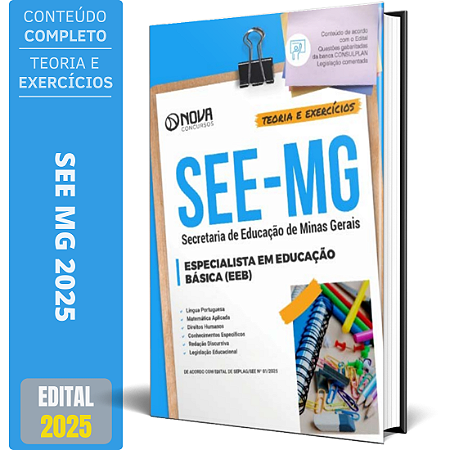 Apostila SEE MG 2025 - Especialista em Educação Básica (EEB)